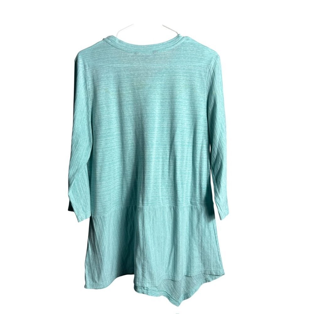 Ellen Tracy Women's Turquoise Lightweight Top - Picture 3 of 7